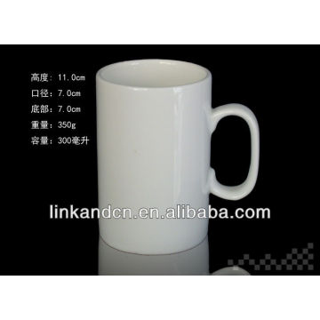 KC-11070 taza de cerámica recta de la forma 11oz, taza blanca de la porcelana del espacio en blanco